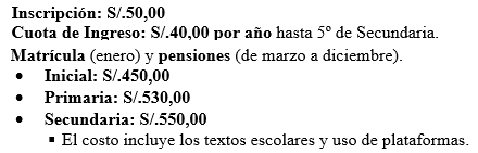 Costo Educativo